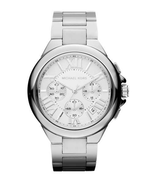 silver michael kors watches